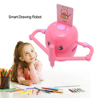 Drawing Robot for Kids with 100 Cards, Voice Interactive Educational Drawing Machine, Montessori Painting Learning Toys