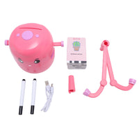 Drawing Robot for Kids with 100 Cards, Voice Interactive Educational Drawing Machine, Montessori Painting Learning Toys