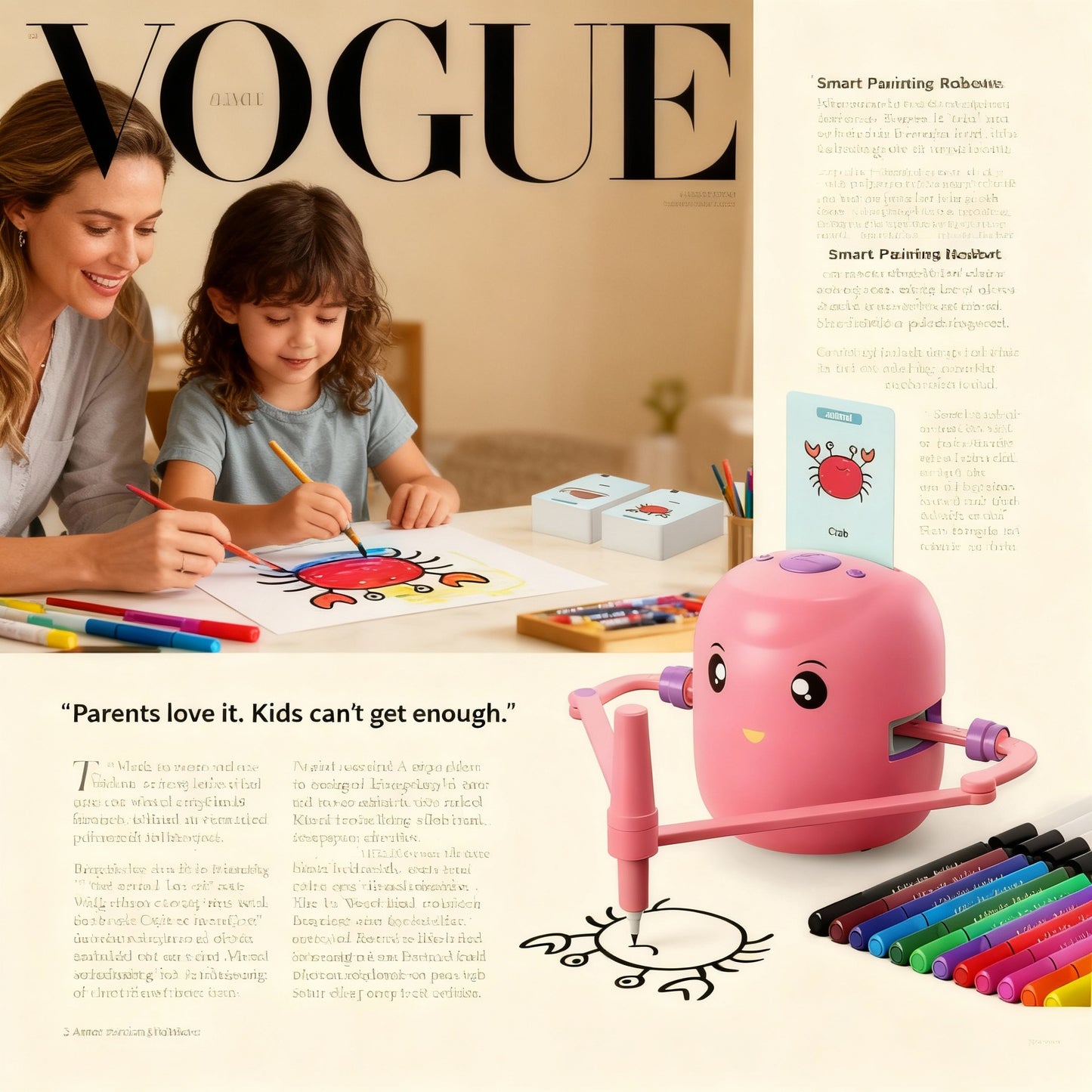 Drawing Robot for Kids with 100 Cards, Voice Interactive Educational Drawing Machine, Montessori Painting Learning Toys